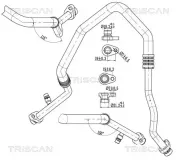 Hochdruck-/Niederdruckleitung, Klimaanlage vorne TRISCAN 9010 25027