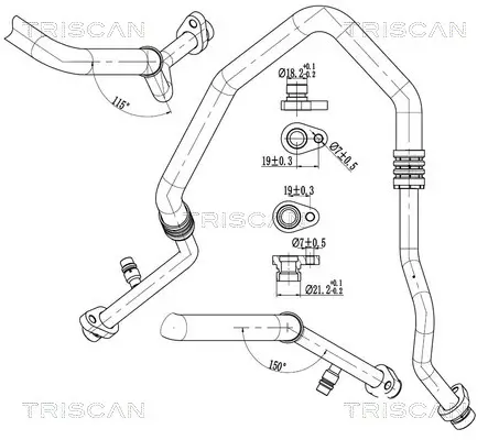 Hochdruck-/Niederdruckleitung, Klimaanlage vorne TRISCAN 9010 25027 Bild Hochdruck-/Niederdruckleitung, Klimaanlage vorne TRISCAN 9010 25027