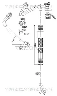 Hochdruck-/Niederdruckleitung, Klimaanlage vorne TRISCAN 9010 25028 Bild Hochdruck-/Niederdruckleitung, Klimaanlage vorne TRISCAN 9010 25028