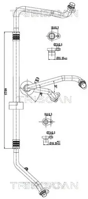 Hochdruck-/Niederdruckleitung, Klimaanlage vorne TRISCAN 9010 25032 Bild Hochdruck-/Niederdruckleitung, Klimaanlage vorne TRISCAN 9010 25032
