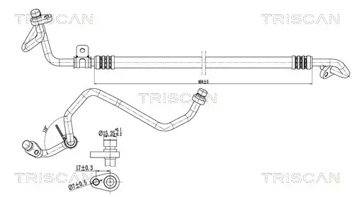Hochdruck-/Niederdruckleitung, Klimaanlage TRISCAN 9010 25033