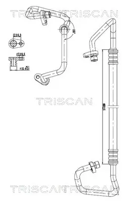 Hochdruck-/Niederdruckleitung, Klimaanlage TRISCAN 9010 25034 Bild Hochdruck-/Niederdruckleitung, Klimaanlage TRISCAN 9010 25034