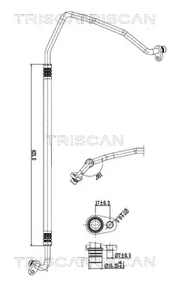 Hochdruck-/Niederdruckleitung, Klimaanlage TRISCAN 9010 25036