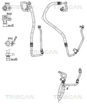 Hochdruck-/Niederdruckleitung, Klimaanlage TRISCAN 9010 25042 Bild Hochdruck-/Niederdruckleitung, Klimaanlage TRISCAN 9010 25042