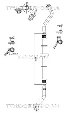 Hochdruck-/Niederdruckleitung, Klimaanlage vorne TRISCAN 9010 25045 Bild Hochdruck-/Niederdruckleitung, Klimaanlage vorne TRISCAN 9010 25045