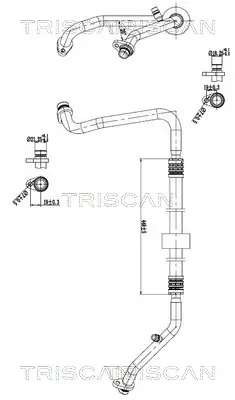 Hochdruck-/Niederdruckleitung, Klimaanlage vorne TRISCAN 9010 25046 Bild Hochdruck-/Niederdruckleitung, Klimaanlage vorne TRISCAN 9010 25046