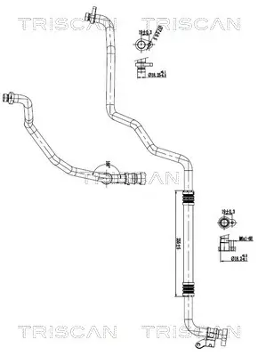 Hochdruck-/Niederdruckleitung, Klimaanlage hinten TRISCAN 9010 25047