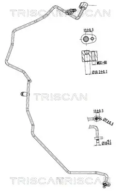 Hochdruck-/Niederdruckleitung, Klimaanlage hinten TRISCAN 9010 25049 Bild Hochdruck-/Niederdruckleitung, Klimaanlage hinten TRISCAN 9010 25049