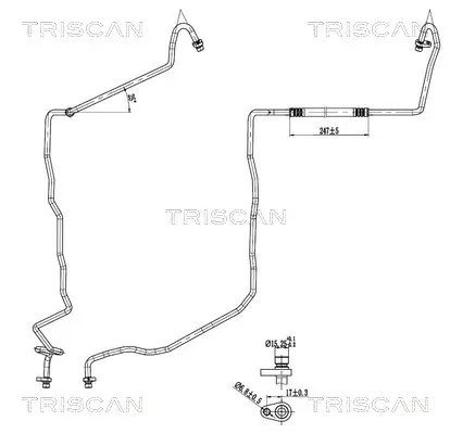 Hochdruck-/Niederdruckleitung, Klimaanlage TRISCAN 9010 25051 Bild Hochdruck-/Niederdruckleitung, Klimaanlage TRISCAN 9010 25051