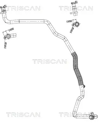 Hochdruck-/Niederdruckleitung, Klimaanlage TRISCAN 9010 25058