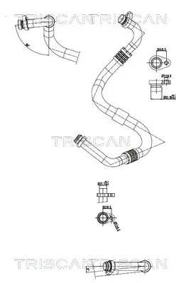 Hochdruck-/Niederdruckleitung, Klimaanlage TRISCAN 9010 25068 Bild Hochdruck-/Niederdruckleitung, Klimaanlage TRISCAN 9010 25068