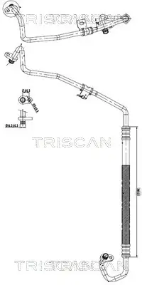 Hochdruck-/Niederdruckleitung, Klimaanlage TRISCAN 9010 28001 Bild Hochdruck-/Niederdruckleitung, Klimaanlage TRISCAN 9010 28001
