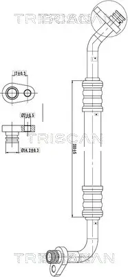 Hochdruck-/Niederdruckleitung, Klimaanlage TRISCAN 9010 28002 Bild Hochdruck-/Niederdruckleitung, Klimaanlage TRISCAN 9010 28002