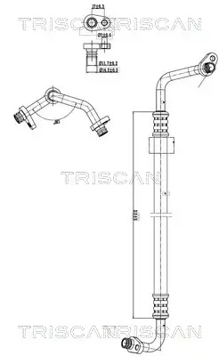 Hochdruck-/Niederdruckleitung, Klimaanlage TRISCAN 9010 28006 Bild Hochdruck-/Niederdruckleitung, Klimaanlage TRISCAN 9010 28006
