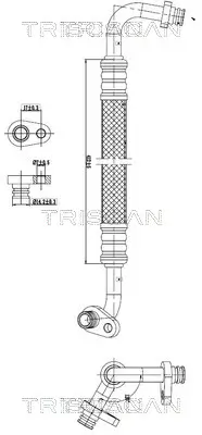 Hochdruck-/Niederdruckleitung, Klimaanlage TRISCAN 9010 28007