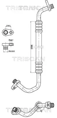 Hochdruck-/Niederdruckleitung, Klimaanlage TRISCAN 9010 28008