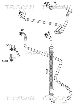 Hochdruck-/Niederdruckleitung, Klimaanlage TRISCAN 9010 28011 Bild Hochdruck-/Niederdruckleitung, Klimaanlage TRISCAN 9010 28011