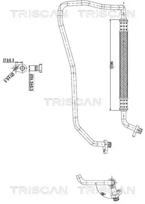 Hochdruck-/Niederdruckleitung, Klimaanlage TRISCAN 9010 28014