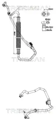 Hochdruck-/Niederdruckleitung, Klimaanlage TRISCAN 9010 28018