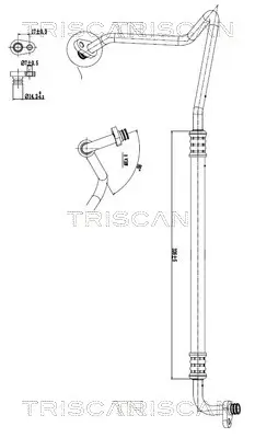 Hochdruck-/Niederdruckleitung, Klimaanlage TRISCAN 9010 28024