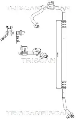 Hochdruck-/Niederdruckleitung, Klimaanlage TRISCAN 9010 28033
