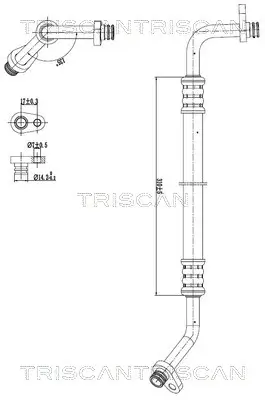 Hochdruck-/Niederdruckleitung, Klimaanlage TRISCAN 9010 28034