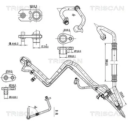 Hochdruck-/Niederdruckleitung, Klimaanlage TRISCAN 9010 28041 Bild Hochdruck-/Niederdruckleitung, Klimaanlage TRISCAN 9010 28041