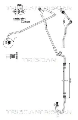 Hochdruck-/Niederdruckleitung, Klimaanlage TRISCAN 9010 28046