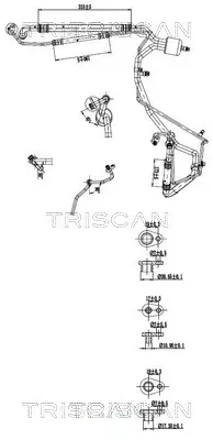 Hochdruck-/Niederdruckleitung, Klimaanlage TRISCAN 9010 28049