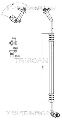 Hochdruck-/Niederdruckleitung, Klimaanlage TRISCAN 9010 28053 Bild Hochdruck-/Niederdruckleitung, Klimaanlage TRISCAN 9010 28053