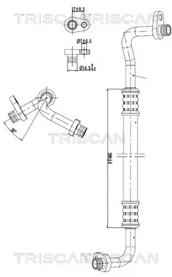 Hochdruck-/Niederdruckleitung, Klimaanlage TRISCAN 9010 28055 Bild Hochdruck-/Niederdruckleitung, Klimaanlage TRISCAN 9010 28055