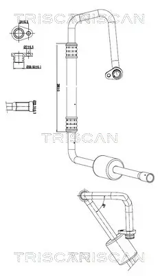 Hochdruck-/Niederdruckleitung, Klimaanlage vorne TRISCAN 9010 28060 Bild Hochdruck-/Niederdruckleitung, Klimaanlage vorne TRISCAN 9010 28060