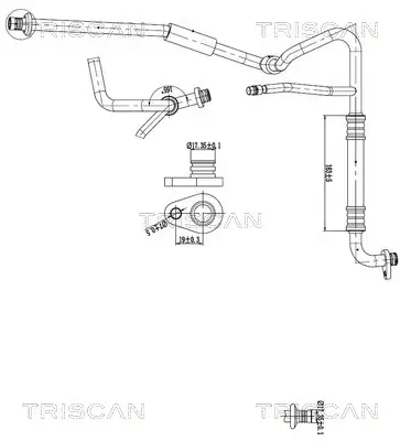 Hochdruck-/Niederdruckleitung, Klimaanlage hinten TRISCAN 9010 28069