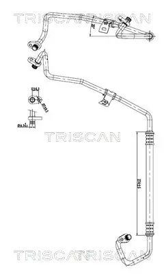 Hochdruck-/Niederdruckleitung, Klimaanlage TRISCAN 9010 28081