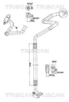 Hochdruck-/Niederdruckleitung, Klimaanlage TRISCAN 9010 28083