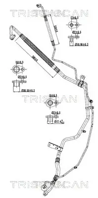 Hochdruck-/Niederdruckleitung, Klimaanlage TRISCAN 9010 28093 Bild Hochdruck-/Niederdruckleitung, Klimaanlage TRISCAN 9010 28093