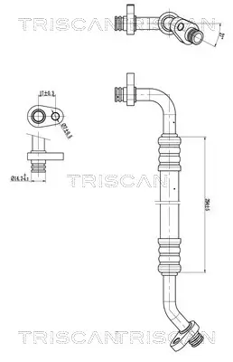 Hochdruck-/Niederdruckleitung, Klimaanlage TRISCAN 9010 28096 Bild Hochdruck-/Niederdruckleitung, Klimaanlage TRISCAN 9010 28096
