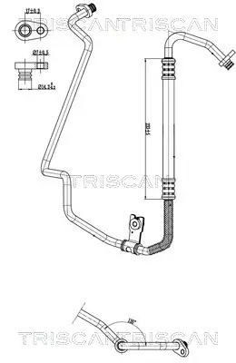 Hochdruck-/Niederdruckleitung, Klimaanlage TRISCAN 9010 28099 Bild Hochdruck-/Niederdruckleitung, Klimaanlage TRISCAN 9010 28099
