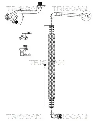 Hochdruck-/Niederdruckleitung, Klimaanlage TRISCAN 9010 28100