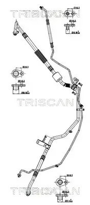 Hochdruck-/Niederdruckleitung, Klimaanlage TRISCAN 9010 28108 Bild Hochdruck-/Niederdruckleitung, Klimaanlage TRISCAN 9010 28108