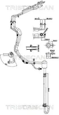 Hochdruck-/Niederdruckleitung, Klimaanlage TRISCAN 9010 28111