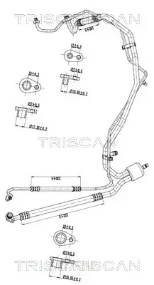 Hochdruck-/Niederdruckleitung, Klimaanlage TRISCAN 9010 28112