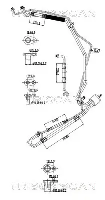 Hochdruck-/Niederdruckleitung, Klimaanlage TRISCAN 9010 28113