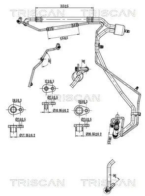Hochdruck-/Niederdruckleitung, Klimaanlage TRISCAN 9010 28117 Bild Hochdruck-/Niederdruckleitung, Klimaanlage TRISCAN 9010 28117