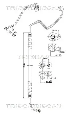 Hochdruck-/Niederdruckleitung, Klimaanlage TRISCAN 9010 28118