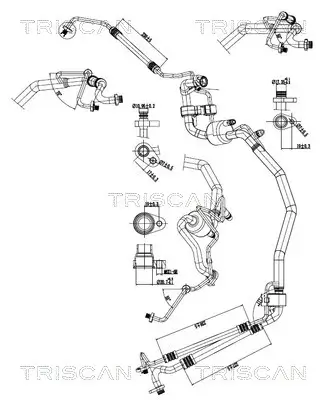 Hochdruck-/Niederdruckleitung, Klimaanlage TRISCAN 9010 28124