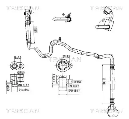 Hochdruck-/Niederdruckleitung, Klimaanlage TRISCAN 9010 29001 Bild Hochdruck-/Niederdruckleitung, Klimaanlage TRISCAN 9010 29001