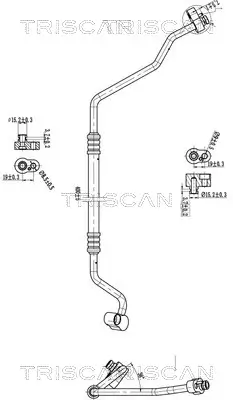 Hochdruck-/Niederdruckleitung, Klimaanlage TRISCAN 9010 29005 Bild Hochdruck-/Niederdruckleitung, Klimaanlage TRISCAN 9010 29005