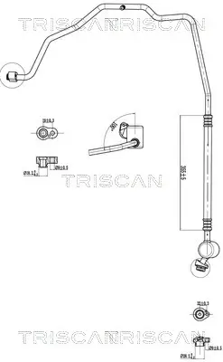 Hochdruck-/Niederdruckleitung, Klimaanlage TRISCAN 9010 29008