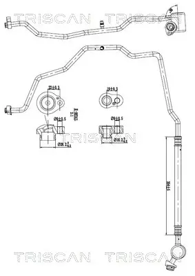 Hochdruck-/Niederdruckleitung, Klimaanlage TRISCAN 9010 29009